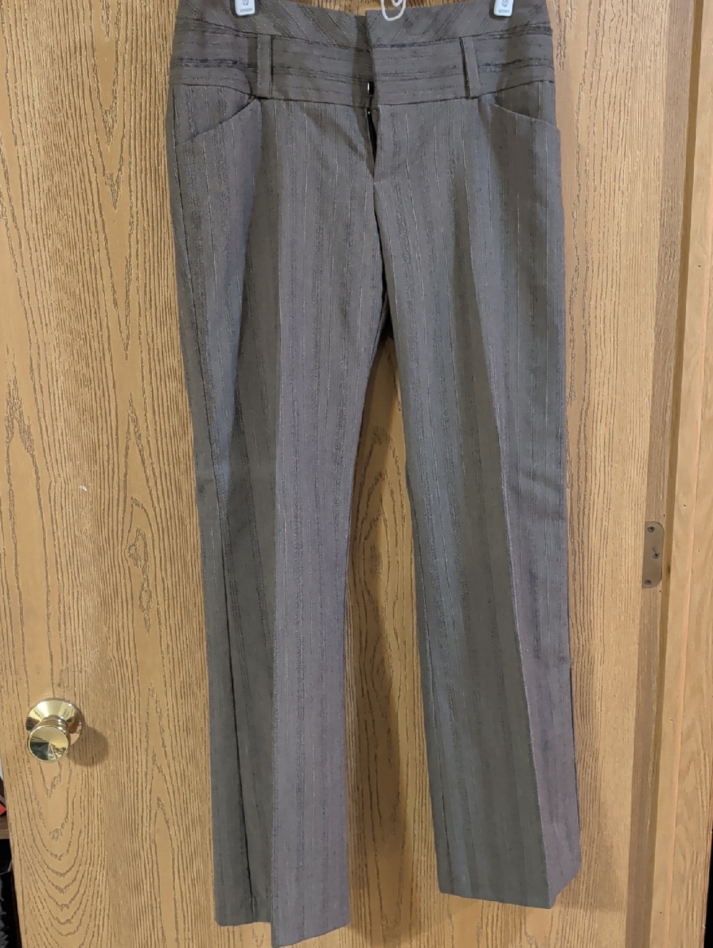 Maurices Brown/Black Pinstripe Women's Pants
